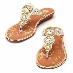 NEW Yellow Box Geneva Rhinestone Sandals